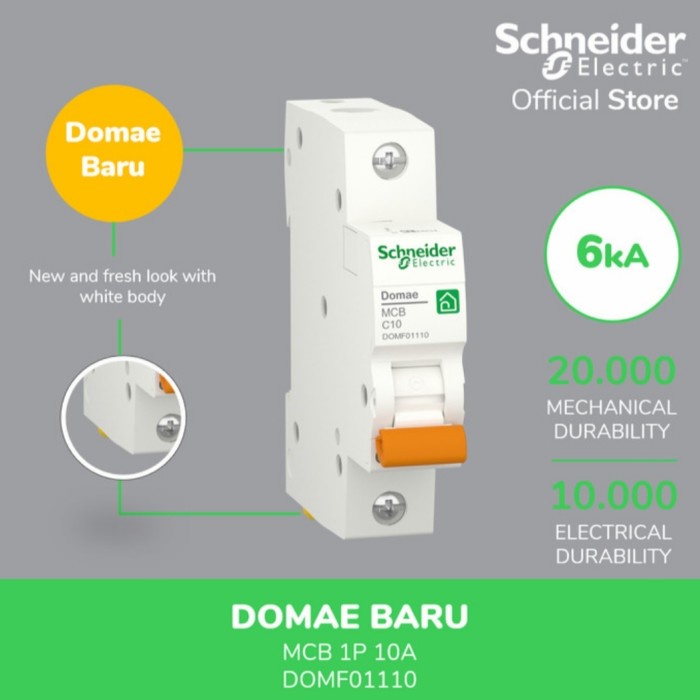 Best Seller Mcb Schneider Domae C10 10A / Mcb Schneider C10 10A Domae