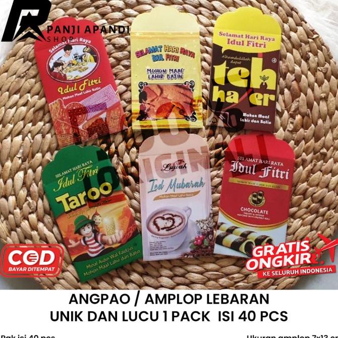 

Angpao / Amplop Lebaran Unik Dan Lucu 1 Pack Isi 40Pcs