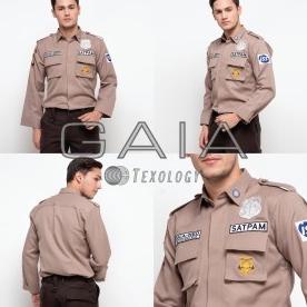 Baju seragam satpam - security terbaru PDL SATU Bahan GAIA Neo Premium
