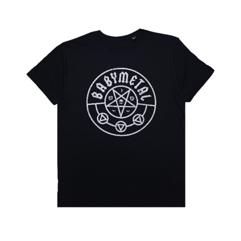 KAOS BAND ORIGINAL BABYMETAL PENTAGRAM OFFICIAL MUSIC MERCHANDISE T-SHIRT