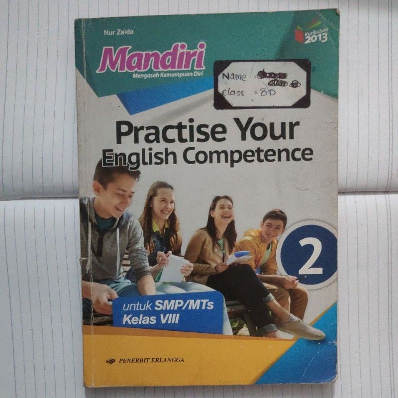 

buku BEKAS Mandiri practise your english kelas 8 penerbit Erlangga