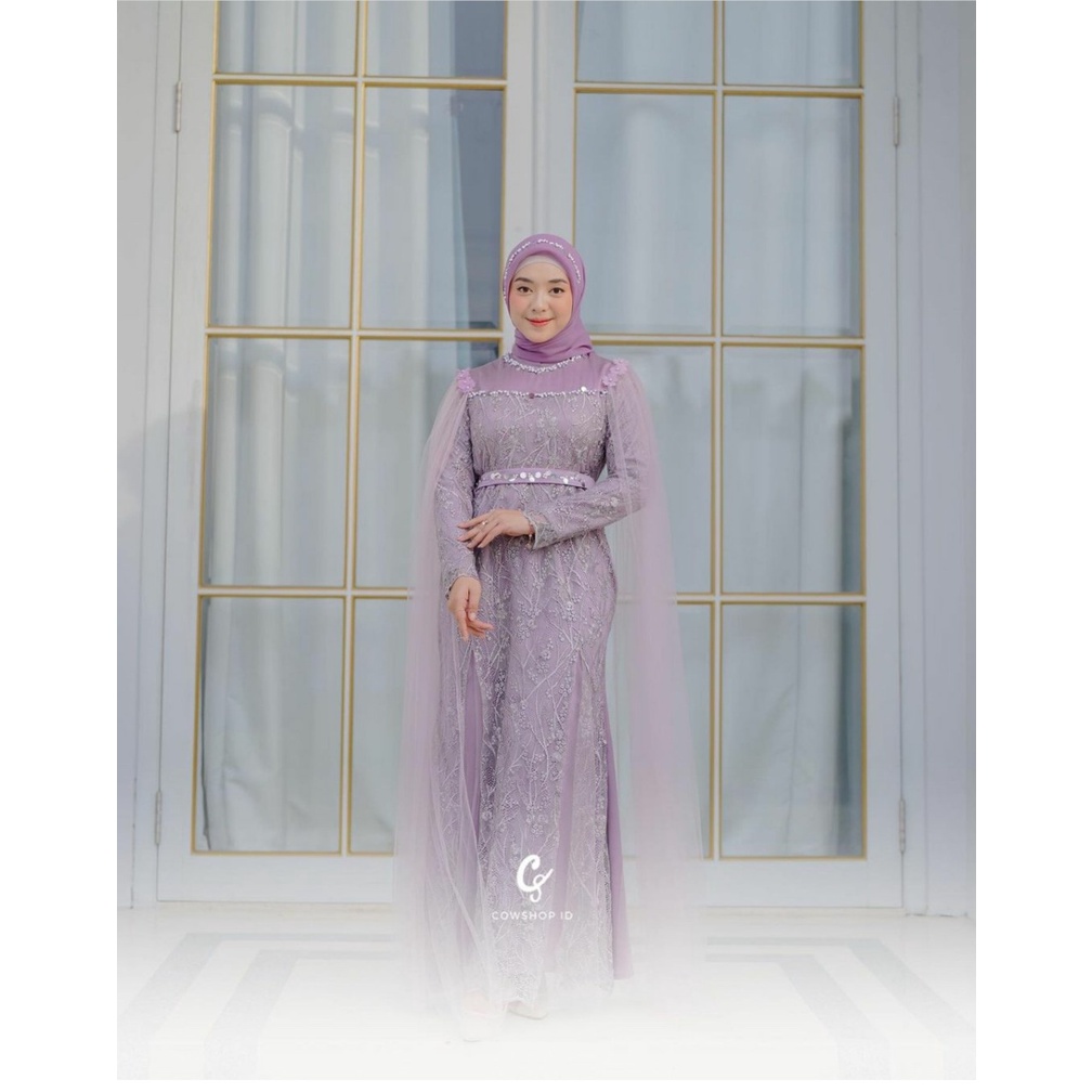 TERMURAHH Gamis Fateema Dress Brokat Kombinasi Satin Model Duyung by Aurora Clothess Dress Premium Bridesmaid Kondangan Pesta Wanita