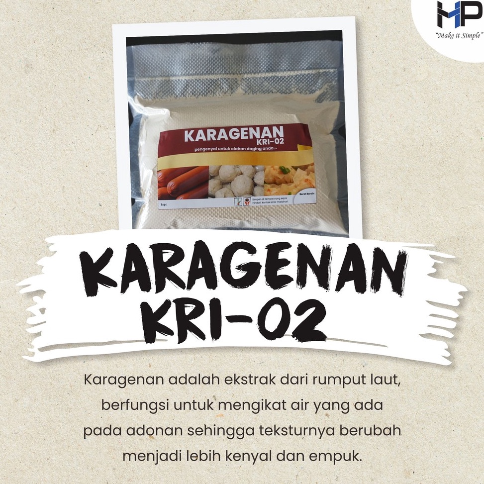 

Harga Bagus Carrageenan Karagenan KRI 02 - Tepung pengenyal bakso/pentol/sosis/nugget/pempek/otak-otak (200g)