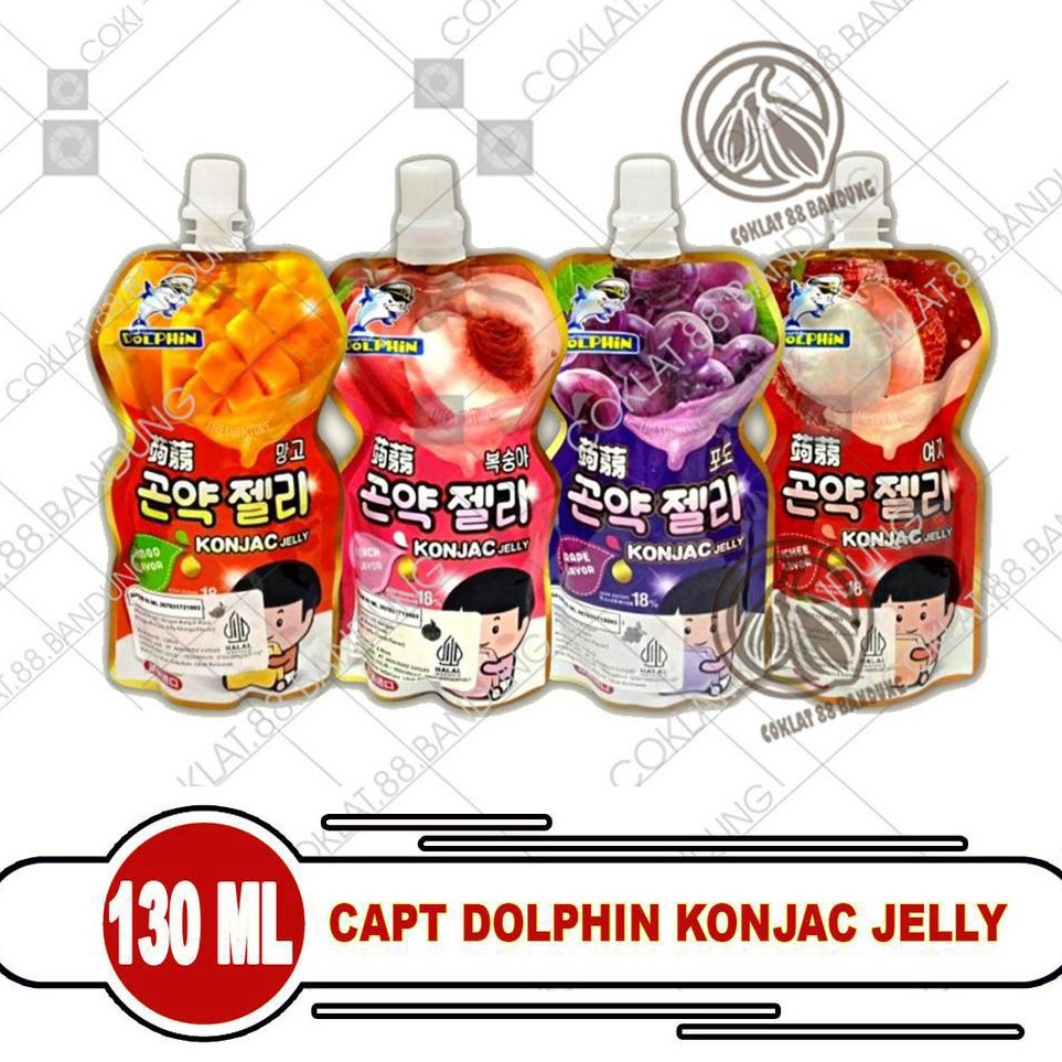 

Id2t7Sh KONJAC JELLY DOLPHIN 130 ML, CAPTAIN DOLPHIN KONJAC JELLY HALAL, KONJAC JELI DRINK