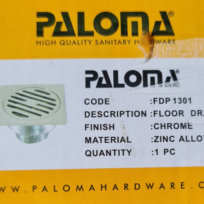 Terlaris Paloma Floordrain Fdp1301 Saringan Got