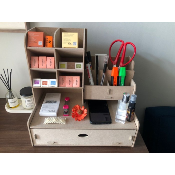 

Bestseller Wooden Desk Organizer Diy Pen Rak Meja Kayu Alat Tulis Multifungsi