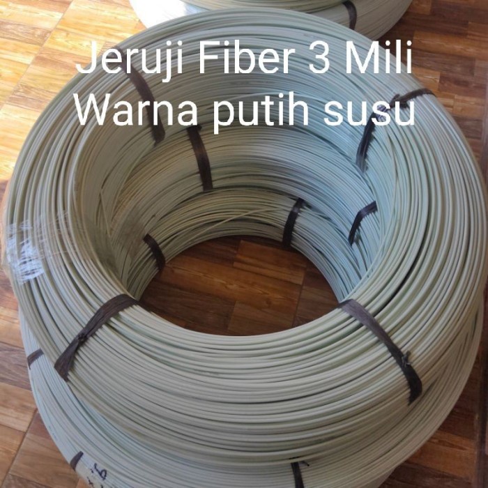 Terlaris 1 Rol Jeruji Fiber 3Mm 3.5Mm Putih Susu Ruji Untuk Membuat Kandang Bur