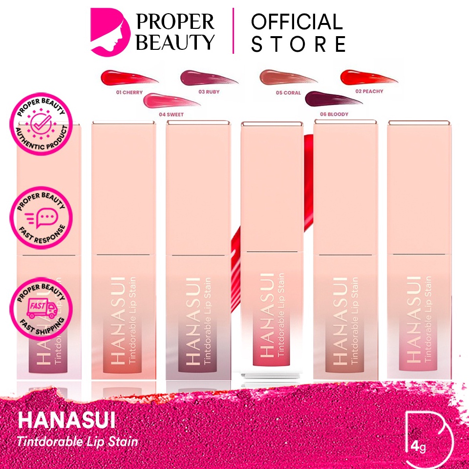 Trend roduct HANASUI Tintdorable Lip Stain Indonesia / Tint Mattedorable Boba Gentle Cleanser Power 