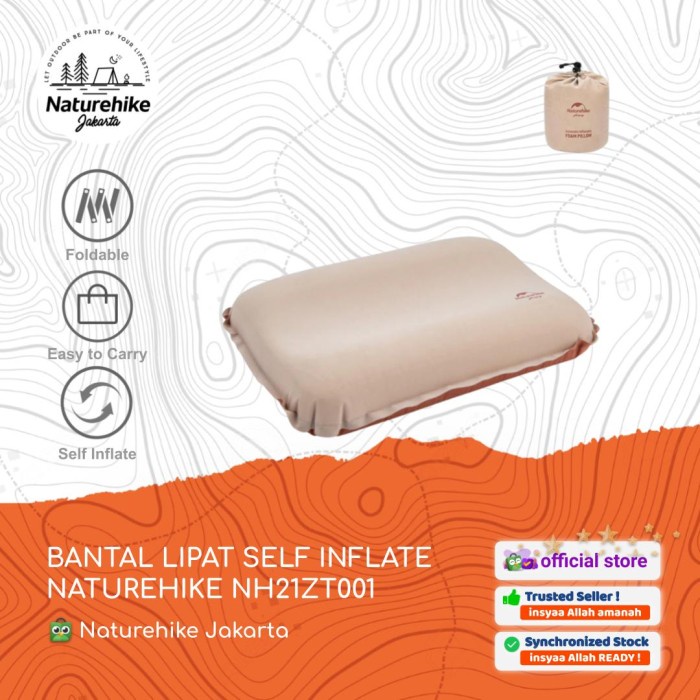 Terlaris Bantal Lipat Self Inflate Naturehike Nh21Zt001 Portable Lipat Camping