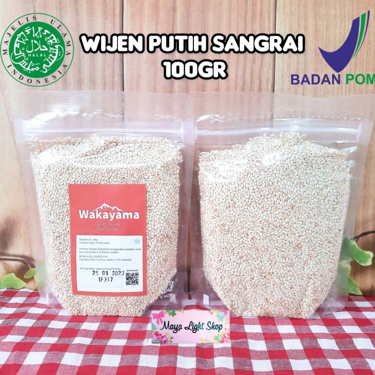 

Stock Banyak❊➾ YZSKG Wijen sangrai 100gr roasted white sesame seed taburan wijen putih hitam oven H66 ✹Sale