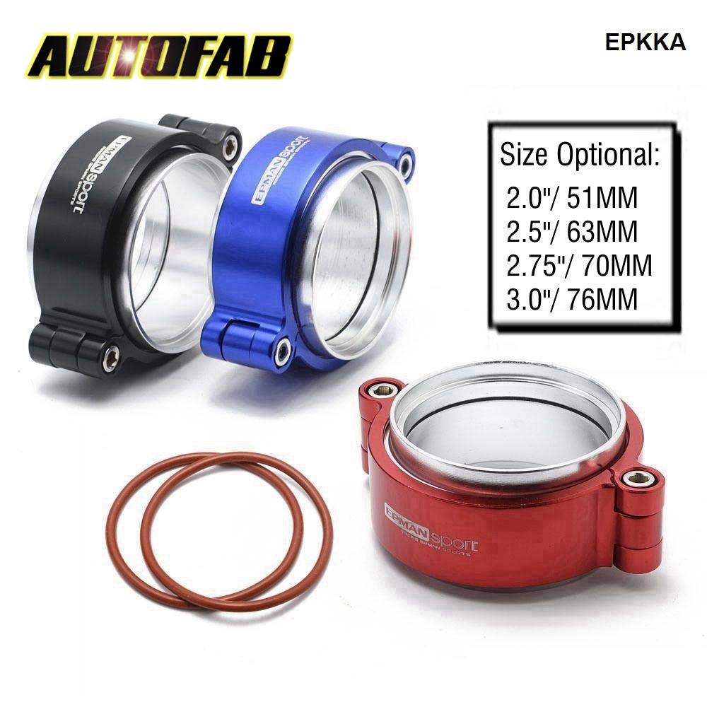 AUTOFAB Exhaust V-band Clamp W Flange System Assembly Anodized Clamp For 2.0",2.5",2.75",3.0" OD Tur