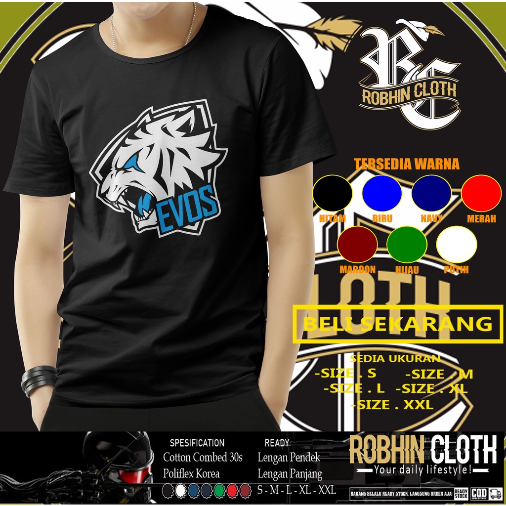 Kaos EVOS Logo Baju Game