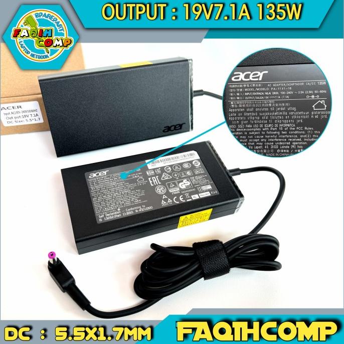 Adaptor Charger Acer Nitro 5 AN515-51 AN515-52 AN515-53 ORI 135 Watt