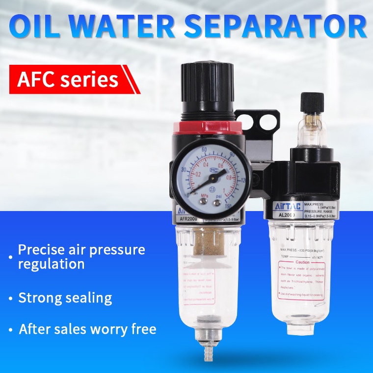 Model terbaru POWONE Air Filter Regulator atau Saringan Kompresor Ar2000 Afr2000 Afc2000 Plus Couple