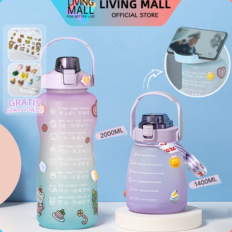 ¯ Bottle Big Belly / Botol Minum Stiker Lucu 2D 3D 1,4 L 2 Liter Korea Viral p Murah Terkini.