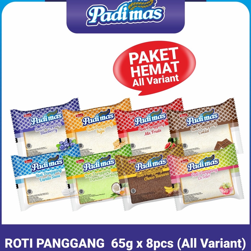 

id2t7Sh Padimas Roti Panggang Paket isi 8 (All Varian)