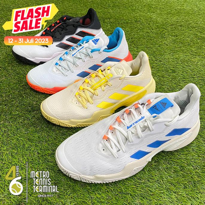 Adidas Barricade W Parley / White Blue ( Sepatu Tenis Wanita )