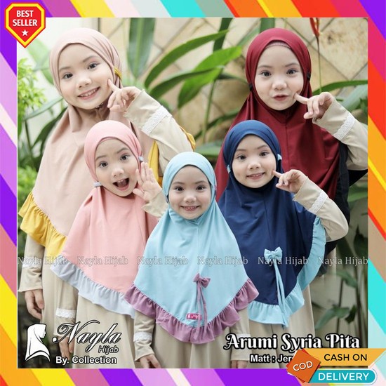 Jilbab Anak Sekolah Putih Hijab Perempuan Sd Tk Paud Pashmina Bayi Luc Kerudung Anak Al-Nizam Arum