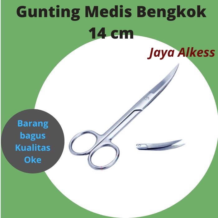 

Bestseller Gunting Medis Bengkok 14Cm / Gunting Tajam 14 Cm / Gunting Operasi