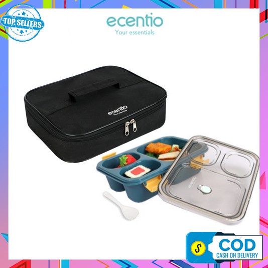 Kotak Makan Lunch Box 1 Set Lengkap Murah Anak Bento 4 Sekat Ultah Karakter Lucu 3 Tempat Sayuran La