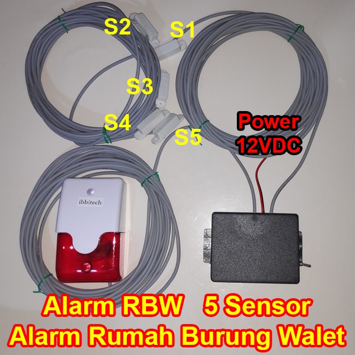Terlaris Alarm Rbw Sarang Rumah Burung Walet 5 Sensor Cahaya Siren Strobe 12Vdc