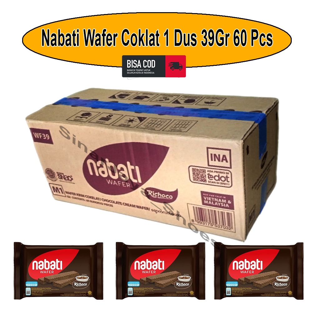 

Nabati Wafer Cokelat 39gr [60 pcs/Karton] packing lapis bubblewarp