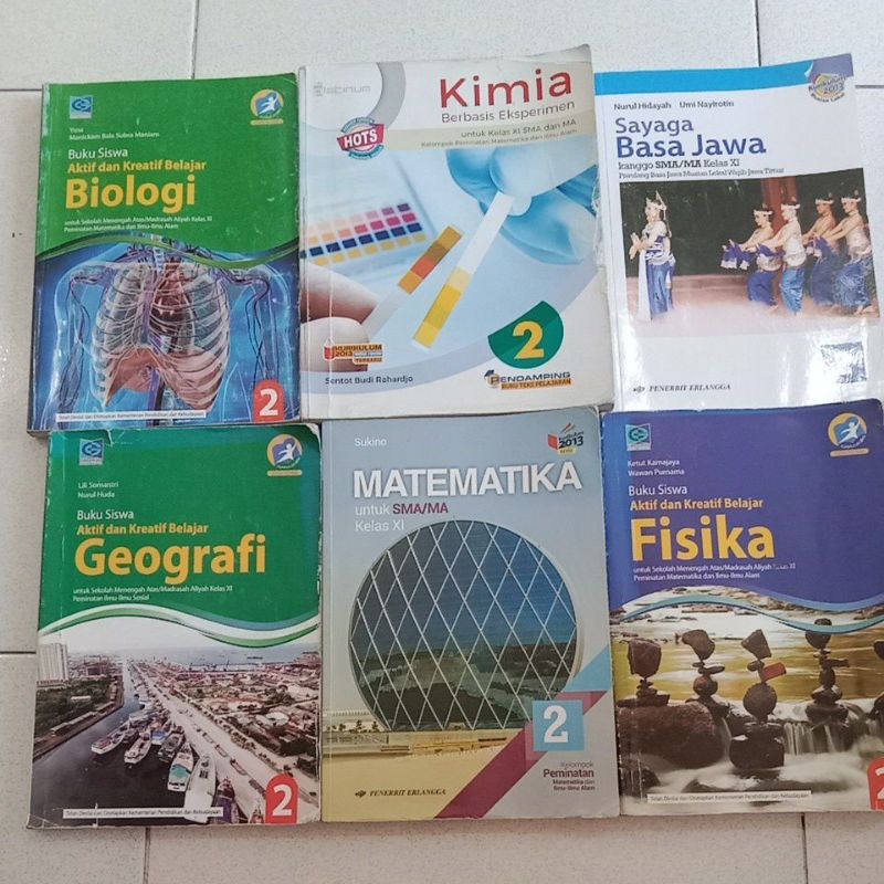PRELOVED BUKU SMA KELAS 11 MURAH BIOLOGI, FISIKA, KIMIA, MATEMATIKA, GEOGRAFI, BAHASA JAWA