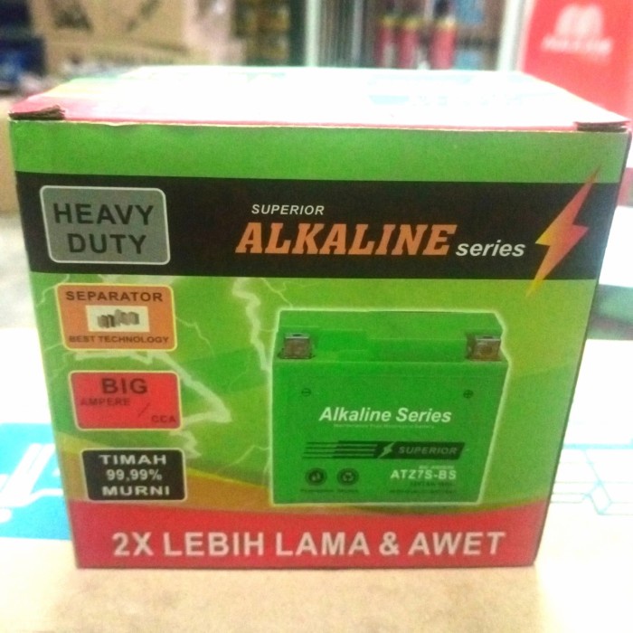 Aki Alkaline Series, Atz7S-Bs. Vario 125 Led/150, Satria Fu, Dll