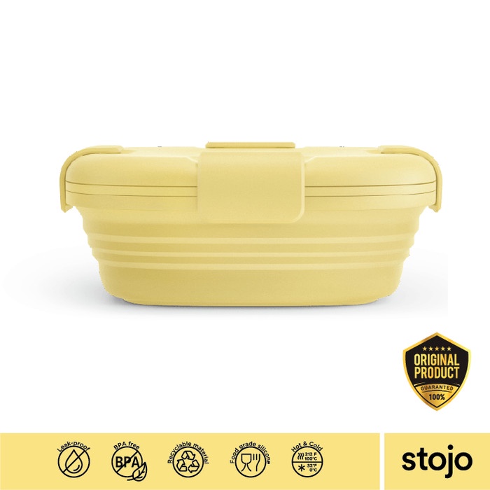 Terlaris Original Stojo Jr, Collapsible Box 24 Oz / Kotak Makan Lipat - Mimosa