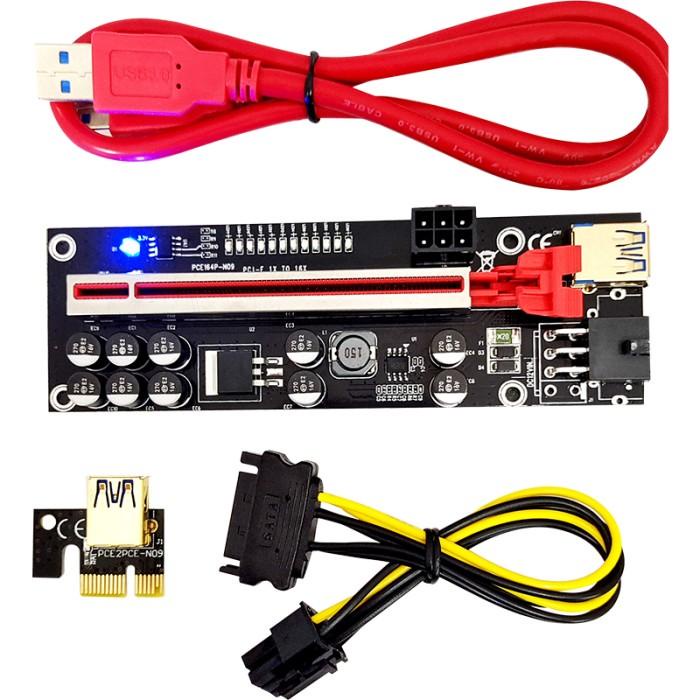 Pcie Riser Versi 11 Pro V011 10 Kapasitor 12 Led Lights