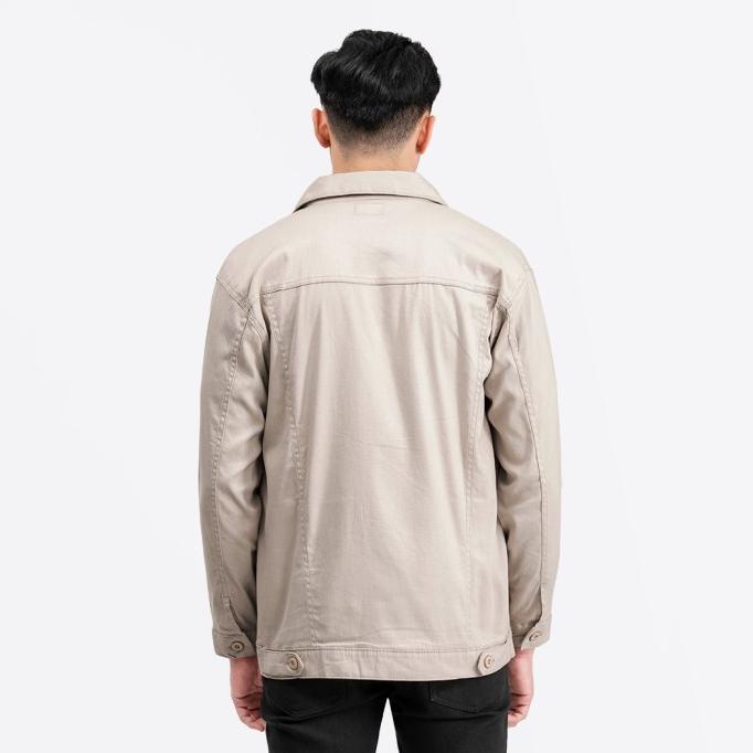 LIVEHAF - Trucker Canvas Jacket Light Cream