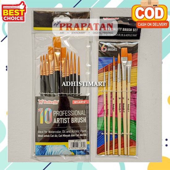 

Set Kuas Lukis Lengkap Kuas Menggambar Kanvas Alat Painting Set Kuas Melukis 1 Set Lengkap Watercolour Bulu Premium Art Brush Lukis 1 Paket Kuas Lukis 1 Set Cat Akrilik Cat Air Cat Minyak Besar Kecil Murah Dewasa Anak Kuas Lukis Butterfly Set Bt-Art | P