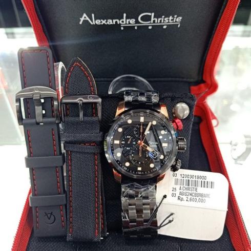 COD PROMO CUCI GUDANG  JAM TANGAN ALEXANDRE CHRISTIE ORIGINAL AC 6163 SET TALI CADANGAN @loyal_arloj