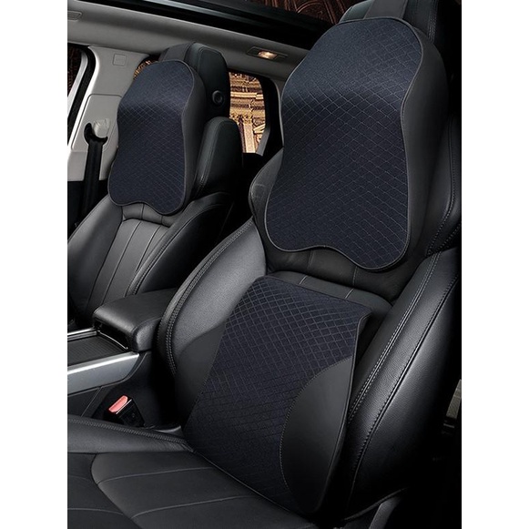 Bantal Mobil Sandaran Jok Mobil 1Set Isi 3 ( 2 Bantal + 1 Sandaran)