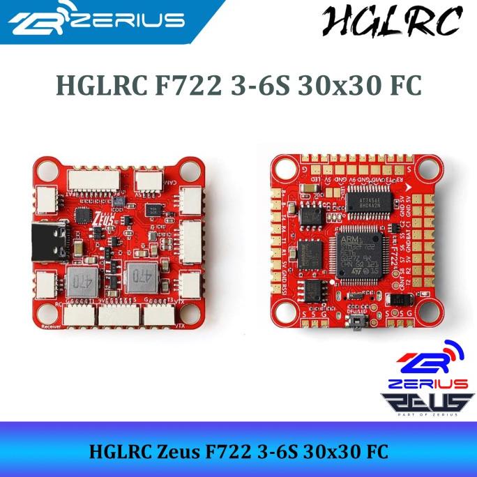 Harga Spesial Hglrc Zeus F722 3-6S Fc 30X30 Flight Controller With Blackbox