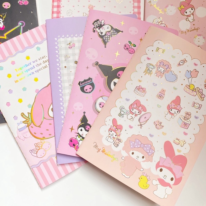

42 BUKU TULIS A5 SANRIO BERWARNA MOTIF CINNAMOROLL KUROMI MELODY / BUKU TULIS AESTHETIC BERMOTIF 85