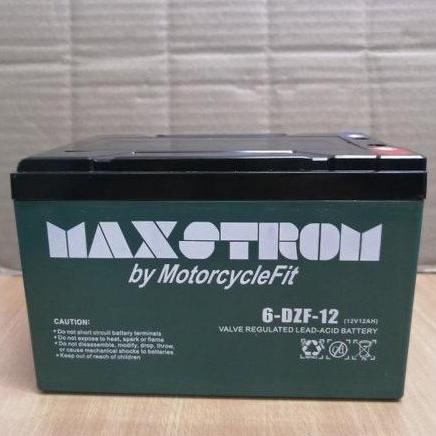 TERBARU  aki kering VRLA aki Sepeda listrik 6-DZF-12 6-DZF-14 MAXSTROM 12V 12AH PALING DICARI