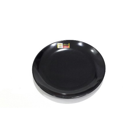 ✤BqJ PIRING MAKAN HITAM ELEGAN P1009 Piring Melamin Bulan  Golden Dragon - Piring 9 inch Hitam ✢ ✷