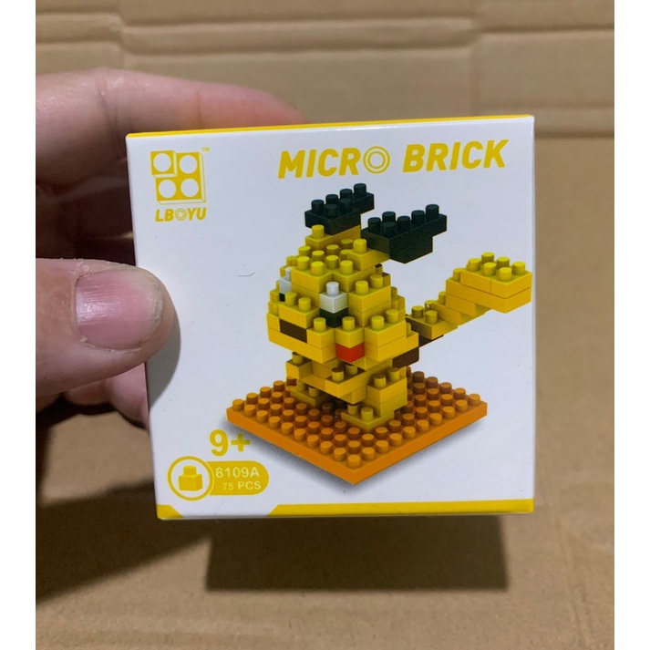 Mainan Balok Pokemon Pikachu figure puzzle balok susun puzzle