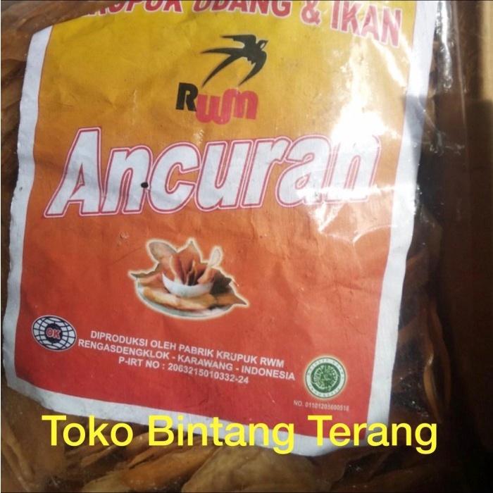 

Kerupuk / Krupuk Udang Ikan Rwm Walet Ancuran Per 1 Bal /Ball 5 Kg Dus