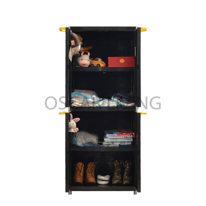 A Orlando Lemari Pakaian Plastik Serbaguna Motif Teddy Bear