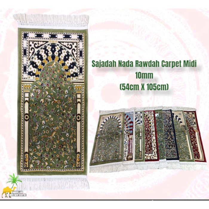 Terlaris Sajadah Sajadah Nada Rawdah Midi 54X105 Sajadah Original Saudi Sajadah Premium