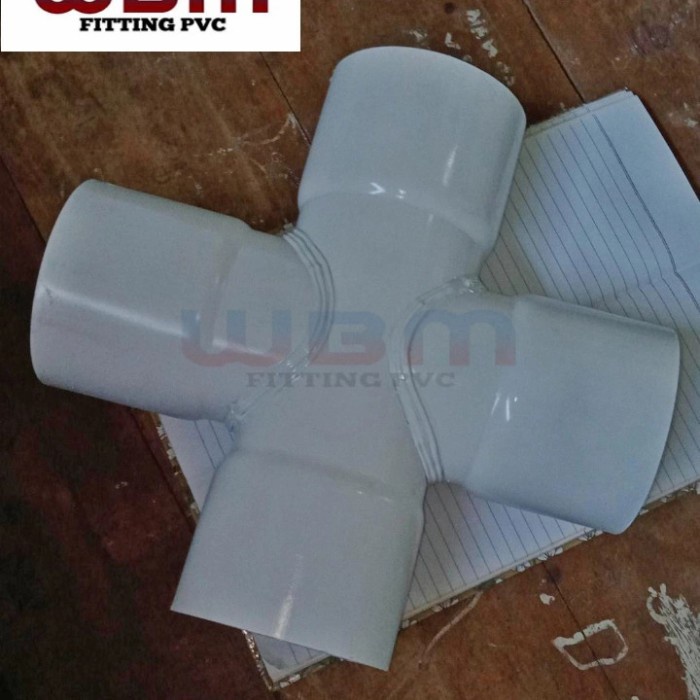 Terlaris Fitting Sambungan Pipa Pvc Tee Cross 3 Inchi