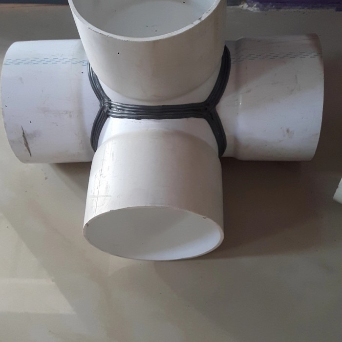 Terlaris Fitting Tee 4 Way 3 Inchi Konektor Pipa 4 Arah 3 Inchi Pvc