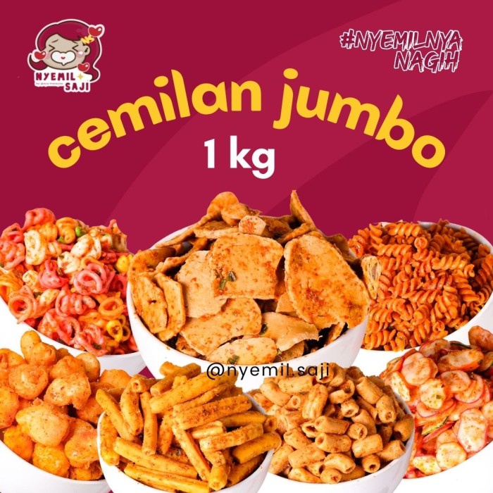 

1Kg Basreng Nyel Saji Pedas Daun Jeruk Basreng Jumbo