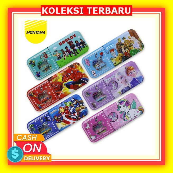 

Kreatif Enam Lapis Hadiah Siswa Transparan Tas Pulpen Pen Case Stationery Organizer Kotak Pensil Ydea1 Montana Kotak Pensil / Study Set/ Tempat Pensil Penco 4318