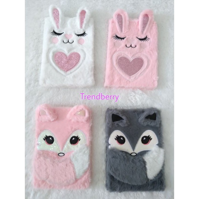 

Notebook Buku Tulis Bulu Diary Motif Kelinci/Rubah Lucu