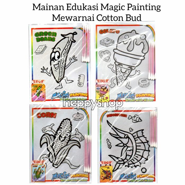 Mainan Edukasi Mewarnai Mainan Edukasi Magic Painting Mewarnai Cotton Bud
