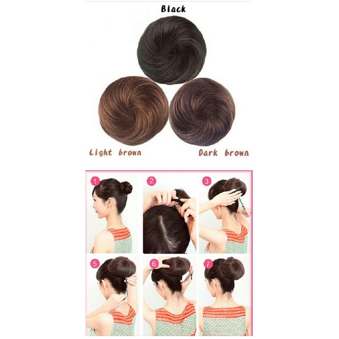 Terlaris Alat Pembentuk Gelung Konde Sanggul Rambut Bundar Bulat Donat Elegant