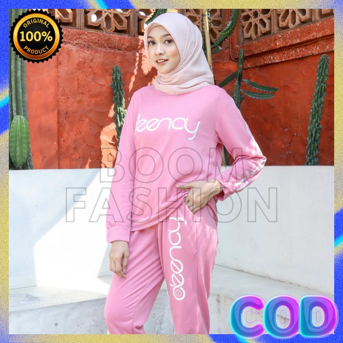 Set Aerobic Pakaian Senam Olahraga Wanita Korean Style One Set Muslimah Terbaru Setelan Senam Aerobi